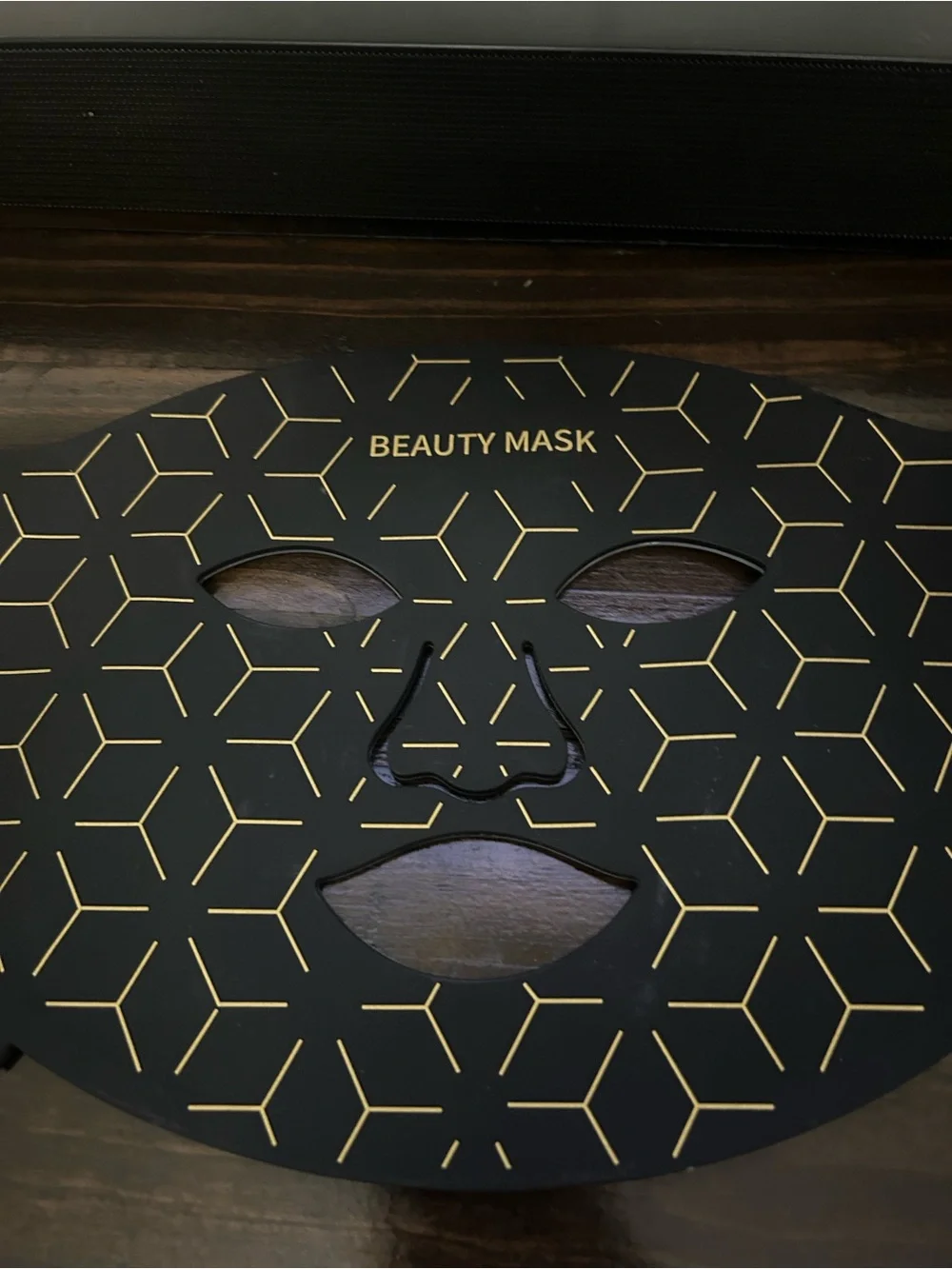 Beauty Mask LED Facial Mask in Black and Gold